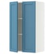 SEKTION Gabinete de pared+2 puertas, blanco/Lerhyttan azul, 24x15x40 "