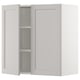 SEKTION Gabinete de pared+2 puertas, blanco/Lerhyttan gris claro, 30x15x30 "