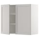 SEKTION Gabinete de pared+2 puertas, blanco/Lerhyttan gris claro, 36x15x30 "