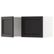 SEKTION Gabinete de pared+2 puertas, blanco/Lerhyttan teñido en negro, 36x15x15 "