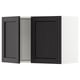 SEKTION Gabinete de pared+2 puertas, blanco/Lerhyttan teñido en negro, 30x15x20 "