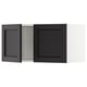 SEKTION Gabinete de pared+2 puertas, blanco/Lerhyttan teñido en negro, 30x15x15 "