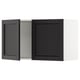 SEKTION Gabinete de pared+2 puertas, blanco/Lerhyttan teñido en negro, 36x15x20 "