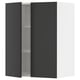 SEKTION Gabinete de pared+2 puertas, blanco/Nickebo antracita mate, 24x15x30 "