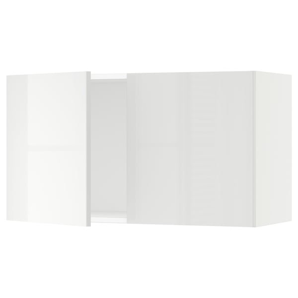 SEKTION Gabinete de pared+2 puertas, blanco/Ringhult blanco, 36x15x20 "