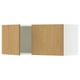 SEKTION Gabinete de pared+2 puertas, blanco/Sinarp chapa de roble, 36x15x15 "
