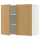 SEKTION Gabinete de pared+2 puertas, blanco/Sinarp chapa de roble, 36x15x30 "