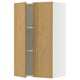 SEKTION Gabinete de pared+2 puertas, blanco/Sinarp chapa de roble, 24x15x40 "