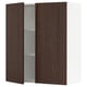 SEKTION Gabinete de pared+2 puertas, blanco/Sinarp marrón, 36x15x40 "