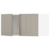 SEKTION Gabinete de pared+2 puertas, blanco/Stensund beige, 30x15x15 "
