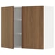 SEKTION Gabinete de pared+2 puertas, blanco/Tistorp efecto nogal marrón, 36x15x30 "
