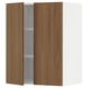SEKTION Gabinete de pared+2 puertas, blanco/Tistorp efecto nogal marrón, 24x15x30 "