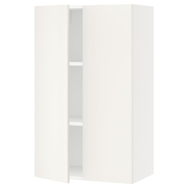 SEKTION Gabinete de pared+2 puertas, blanco/Veddinge blanco, 24x15x40 "