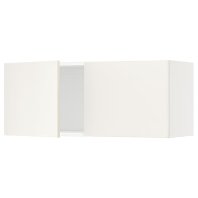 SEKTION Gabinete de pared+2 puertas, blanco/Veddinge blanco, 36x15x15 "