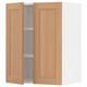 SEKTION Gabinete de pared+2 puertas, blanco/Vedhamn roble, 24x15x30 "