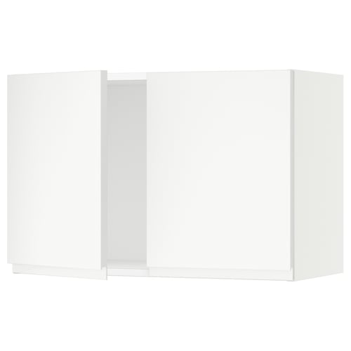 SEKTION Gabinete de pared+2 puertas, blanco/Voxtorp blanco mate, 30x15x20 "