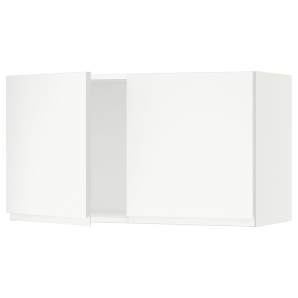 SEKTION Gabinete de pared+2 puertas, blanco/Voxtorp blanco mate, 36x15x20 "