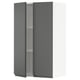 SEKTION Gabinete de pared+2 puertas, blanco/Voxtorp gris oscuro, 24x15x40 "