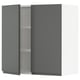SEKTION Gabinete de pared+2 puertas, blanco/Voxtorp gris oscuro, 30x15x30 "