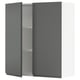 SEKTION Gabinete de pared+2 puertas, blanco/Voxtorp gris oscuro, 36x15x40 "