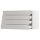 SEKTION Gabinete de pared+4 cajones, blanco Maximera/Lerhyttan gris claro, 36x15x20 "
