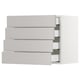 SEKTION Gabinete de pared+4 cajones, blanco Maximera/Lerhyttan gris claro, 24x15x20 "