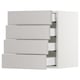 SEKTION Gabinete de pared+4 cajones, blanco Maximera/Lerhyttan gris claro, 18x15x20 "