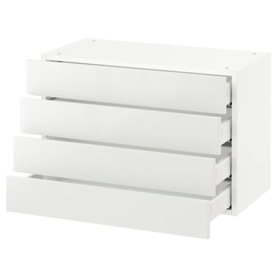 SEKTION Gabinete de pared+4 cajones, blanco Maximera/Ringhult blanco, 30x15x20 "