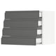 SEKTION Gabinete de pared+4 cajones, blanco Maximera/Voxtorp gris oscuro, 24x15x20 "