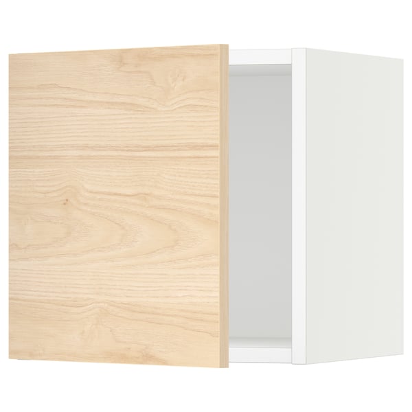 SEKTION Gabinete de pared, blanco/Askersund efecto de fresno claro, 15x15x15 "