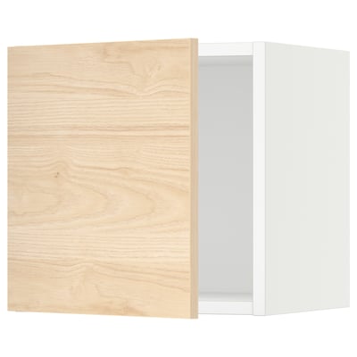 SEKTION Gabinete de pared, blanco/Askersund efecto de fresno claro, 15x15x15 "