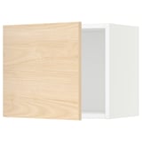 SEKTION Gabinete de pared, blanco/Askersund efecto de fresno claro, 18x15x15 "