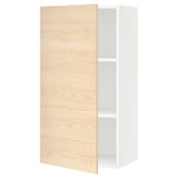 SEKTION Gabinete de pared, blanco/Askersund efecto de fresno claro, 21x15x40 "