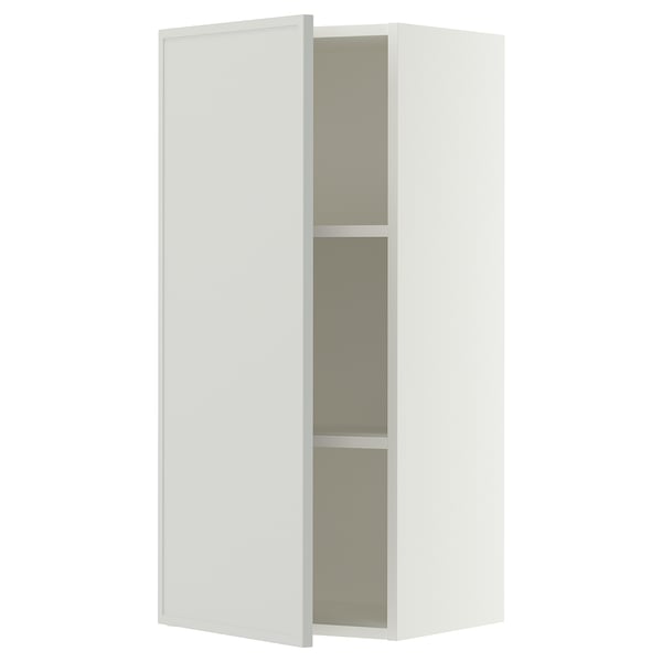 SEKTION Gabinete de pared, blanco/Aspudden gris claro, 18x15x40 "