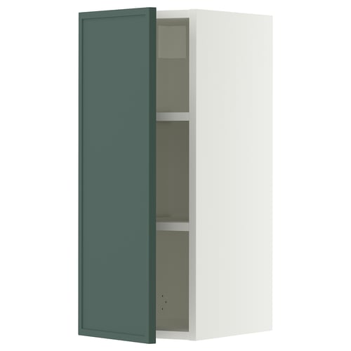 SEKTION Gabinete de pared, blanco/Aspudden gris verdoso oscuro, 12x15x30 "