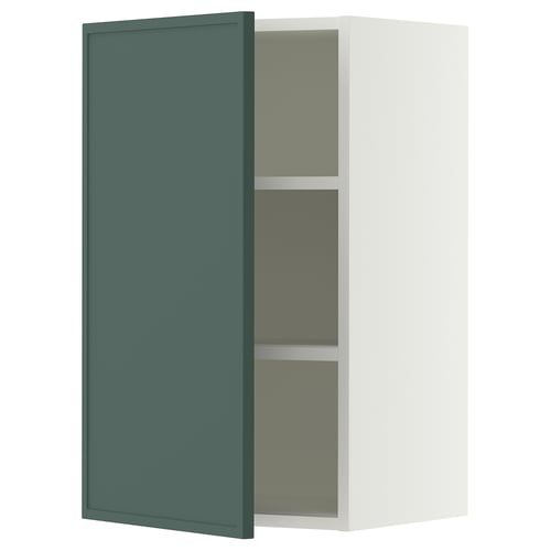 SEKTION Gabinete de pared, blanco/Aspudden gris verdoso oscuro, 18x15x30 "
