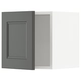 SEKTION Gabinete de pared, blanco/Axstad gris oscuro, 15x15x15 "