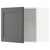 SEKTION Gabinete de pared, blanco/Axstad gris oscuro, 24x15x20 "