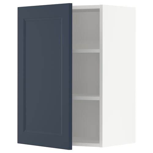 SEKTION Gabinete de pared, blanco Axstad/mate azul, 21x15x30 "