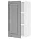 SEKTION Gabinete de pared, blanco/Bodbyn gris, 15x15x30 "
