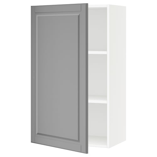 SEKTION Gabinete de pared, blanco/Bodbyn gris, 24x15x40 "