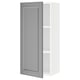 SEKTION Gabinete de pared, blanco/Bodbyn gris, 18x15x40 "