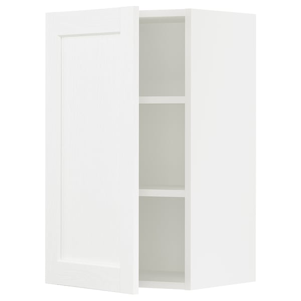 SEKTION Gabinete de pared, blanco Enköping/blanco efecto madera, 18x15x30 "