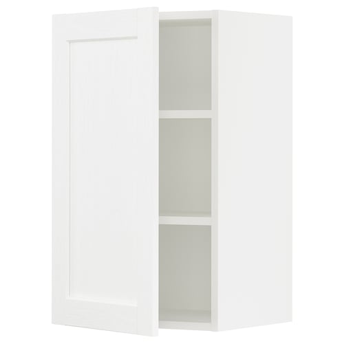 SEKTION Gabinete de pared, blanco Enköping/blanco efecto madera, 18x15x30 "