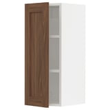 SEKTION Gabinete de pared, blanco Enköping/marrón efecto de nogal, 12x15x30 "