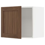 SEKTION Gabinete de pared, blanco Enköping/marrón efecto de nogal, 24x15x20 "