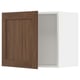 SEKTION Gabinete de pared, blanco Enköping/marrón efecto de nogal, 24x15x20 "