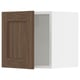 SEKTION Gabinete de pared, blanco Enköping/marrón efecto de nogal, 15x15x15 "