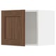 SEKTION Gabinete de pared, blanco Enköping/marrón efecto de nogal, 18x15x15 "