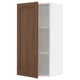 SEKTION Gabinete de pared, blanco Enköping/marrón efecto de nogal, 21x15x40 "